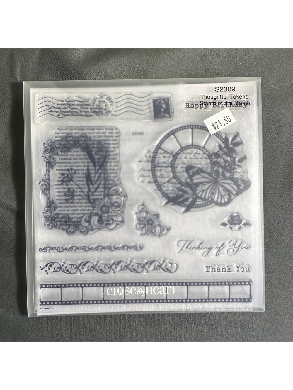 Close To My Heart S2309 Thoughtful Tokens Acrylic Stamp Set
